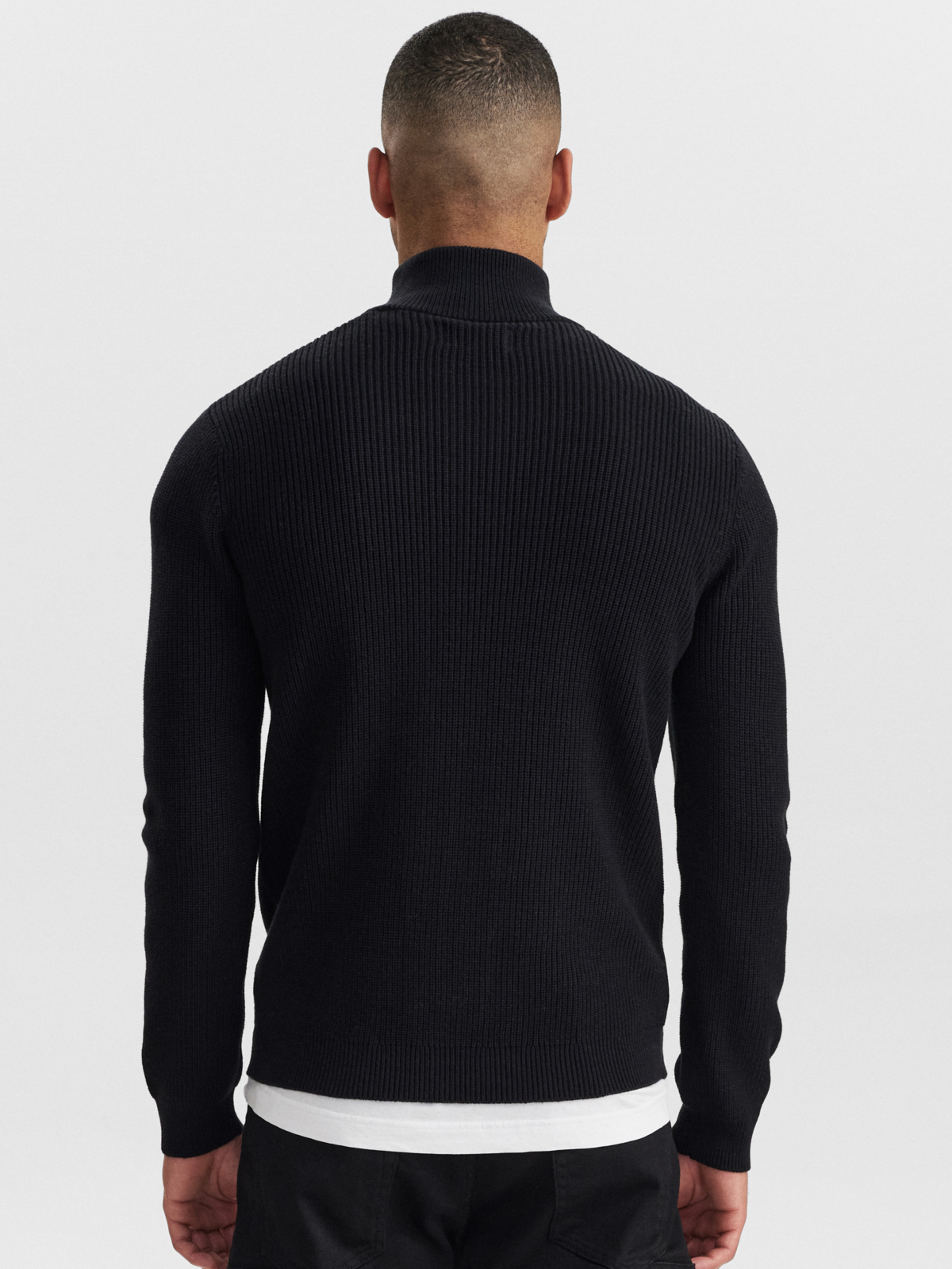 Gabba Cape Roll Neck Knit - Black