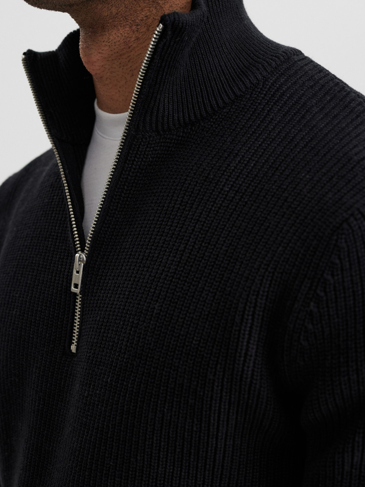 Gabba Cape Roll Neck Knit - Black