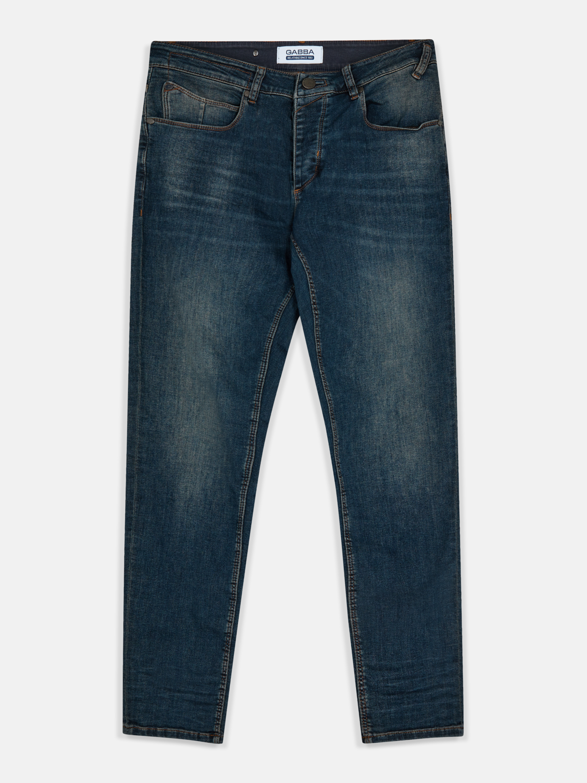 Gabba Rey K3606 Mid Blue Jeans - Mid Blue Denim